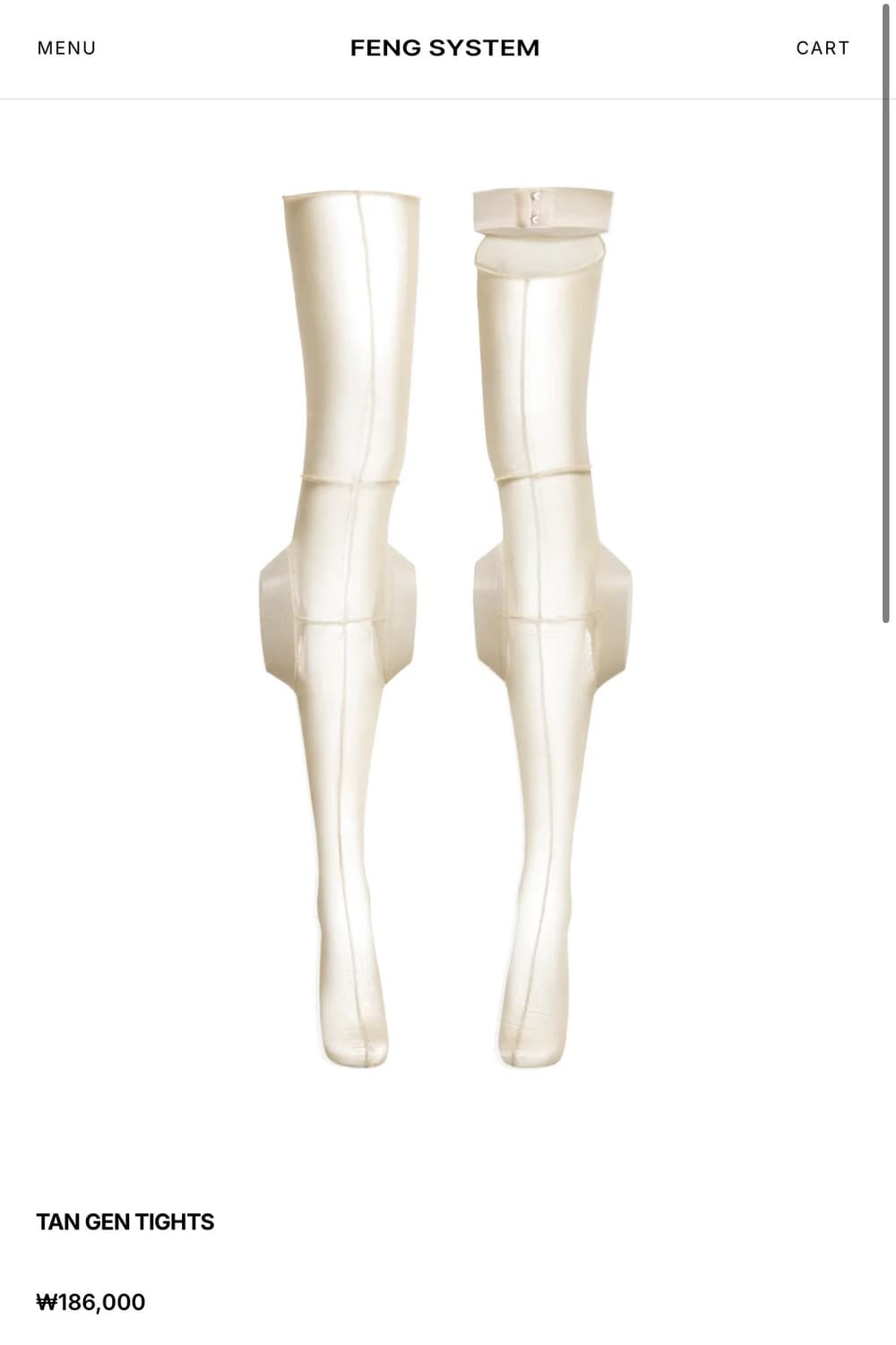 FENG SYSTEM tan gen tights 아이보리 스타킹 상품이미지1