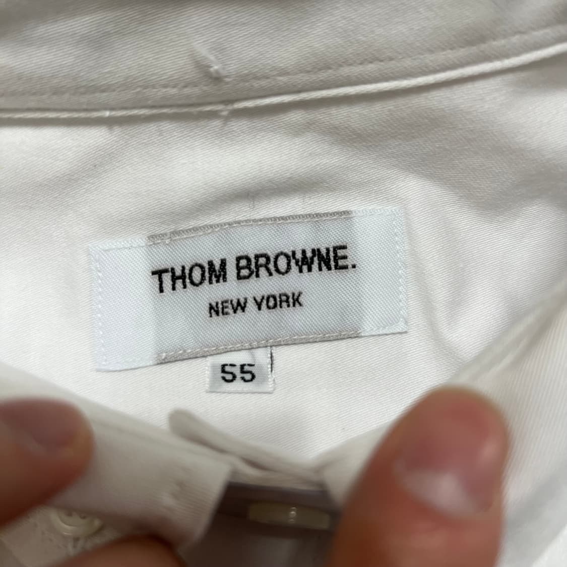 톰브라운 뉴욕 여성 라운드 햄 옥스퍼드 셔츠 [화이트] 55(S/90) 상품이미지4