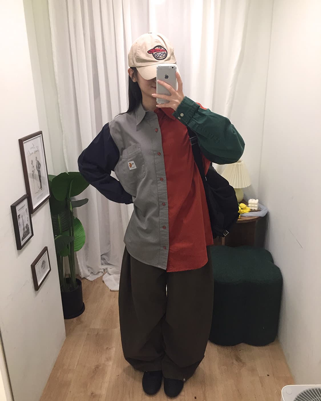 공용 칼하트 배색패널 워크셔츠 95 상품이미지1