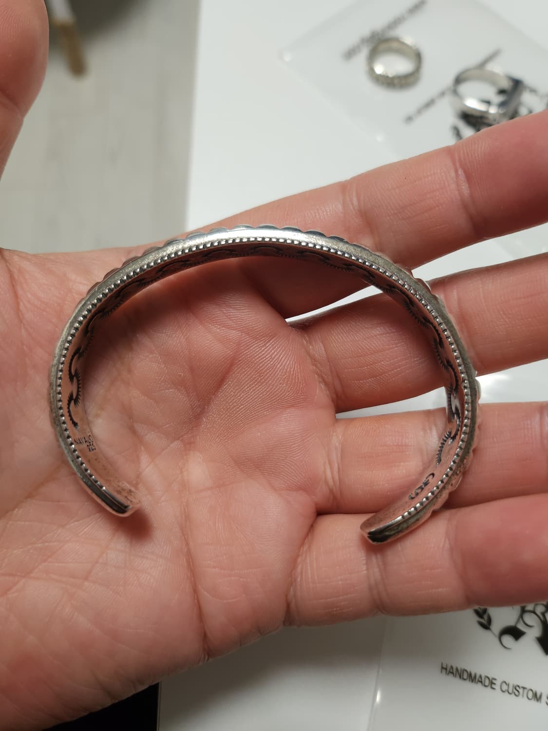 나바호 인디언 뱅글 팔찌 실버 925 상품이미지3