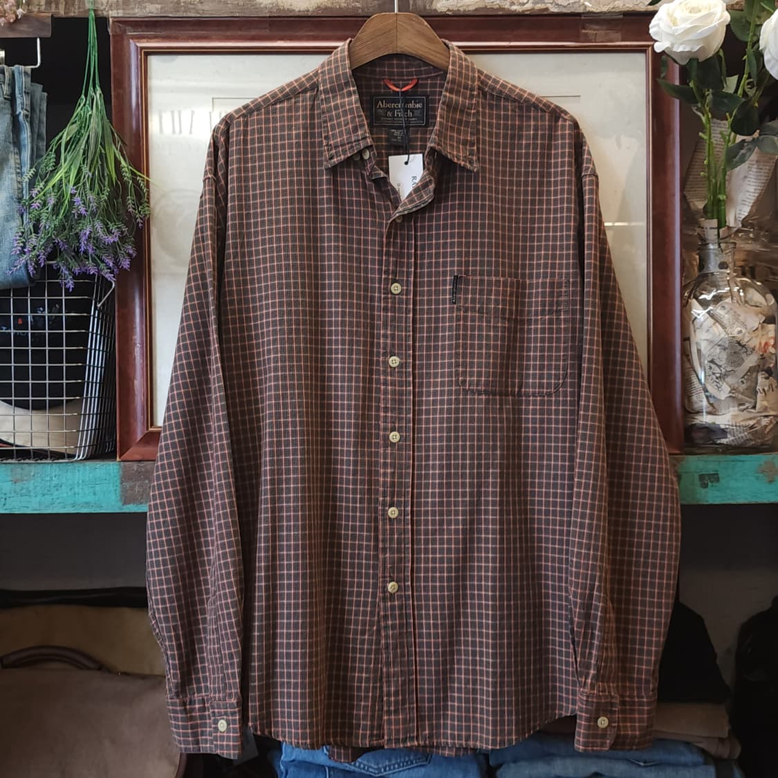 90s 아베크롬비 체크셔츠 빈티지 플란넬 체크셔츠 M 상품이미지2