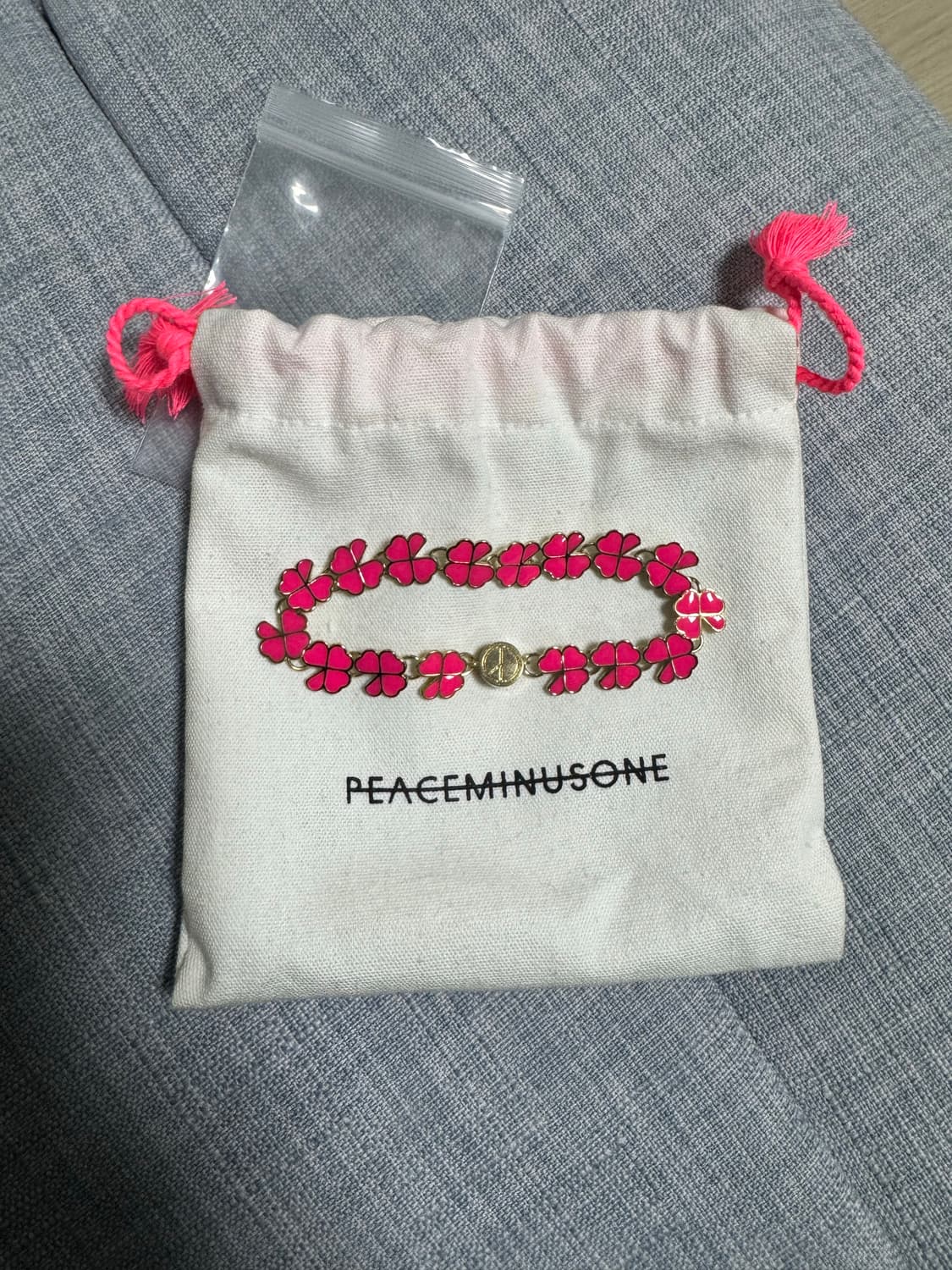 피스마이너스원 클로버 브레이슬릿 #1 핑크 상품이미지1