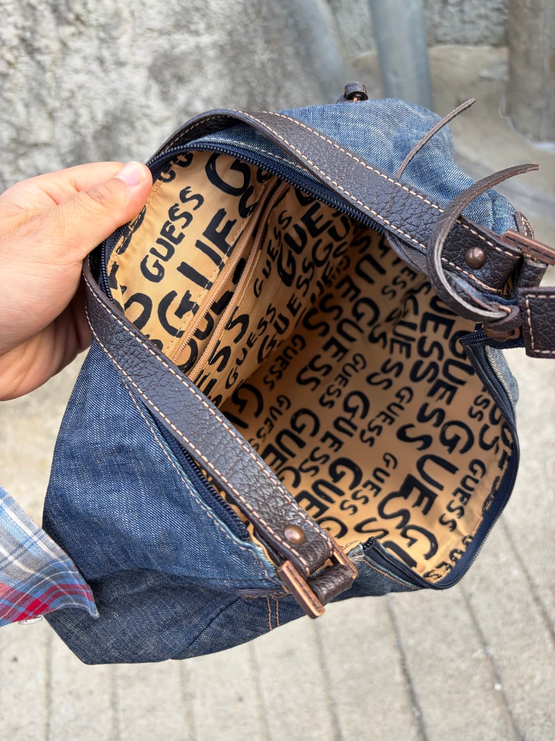 00s Guess 데님 숄더백  상품이미지5