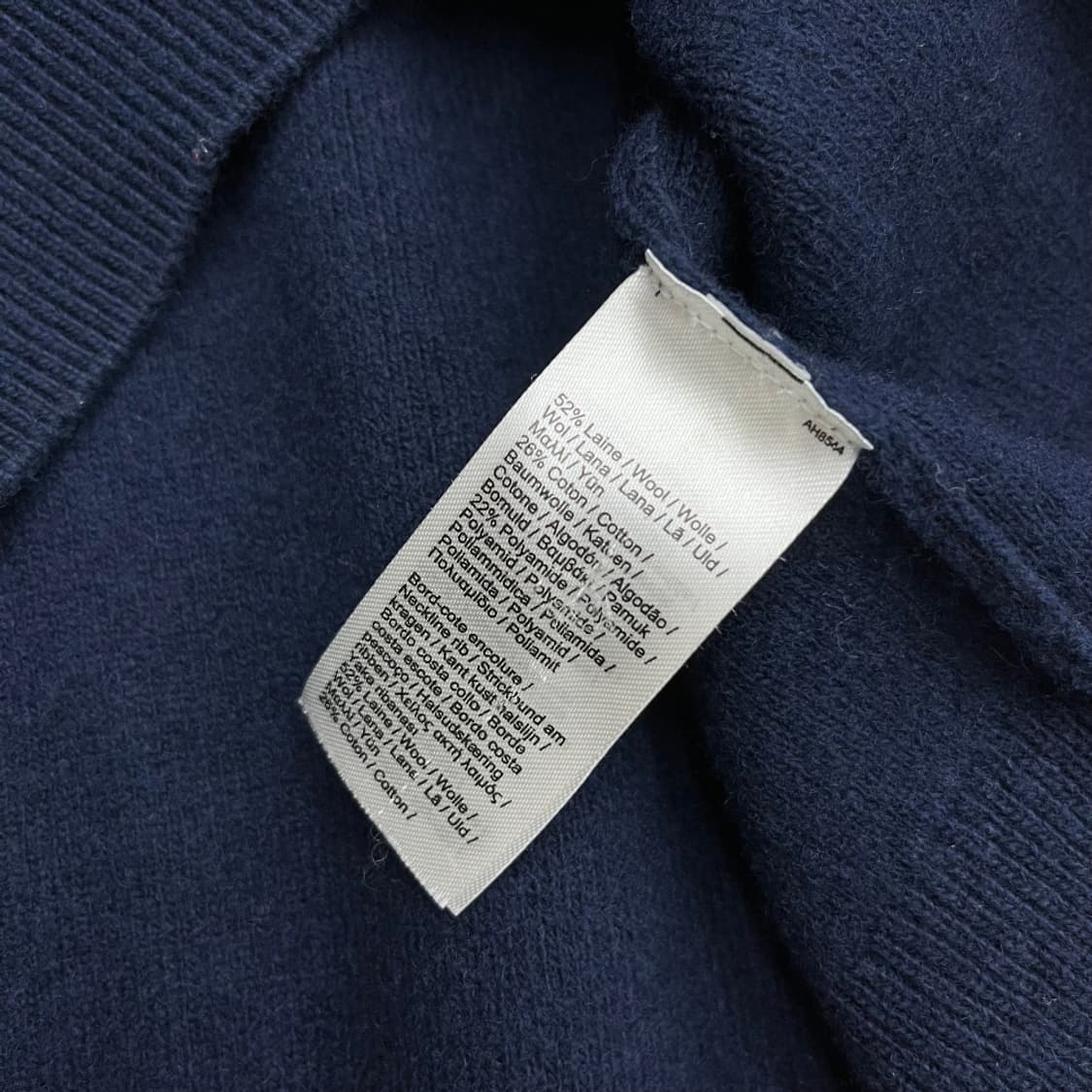 라코스테 화이트배색 네이비 니트 L 상품이미지5