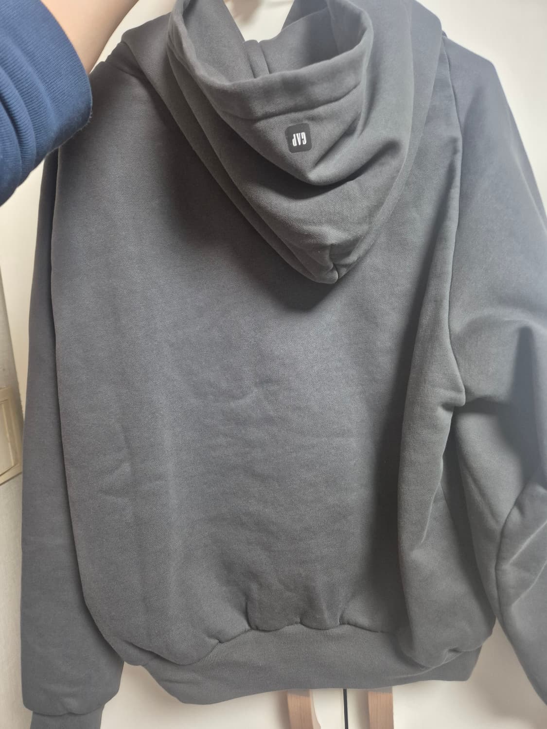 이지 갭 로고 슈렁큰 후드 블랙 xs 상품이미지2