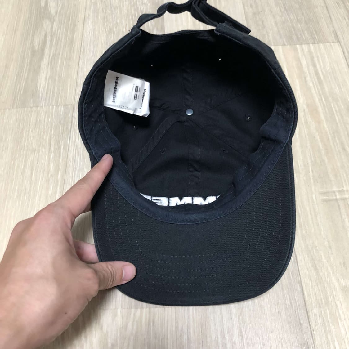 (ONE SIZE) 험머 HUMMER OG 로고 솔리드 볼캡 블랙 모자 상품이미지4