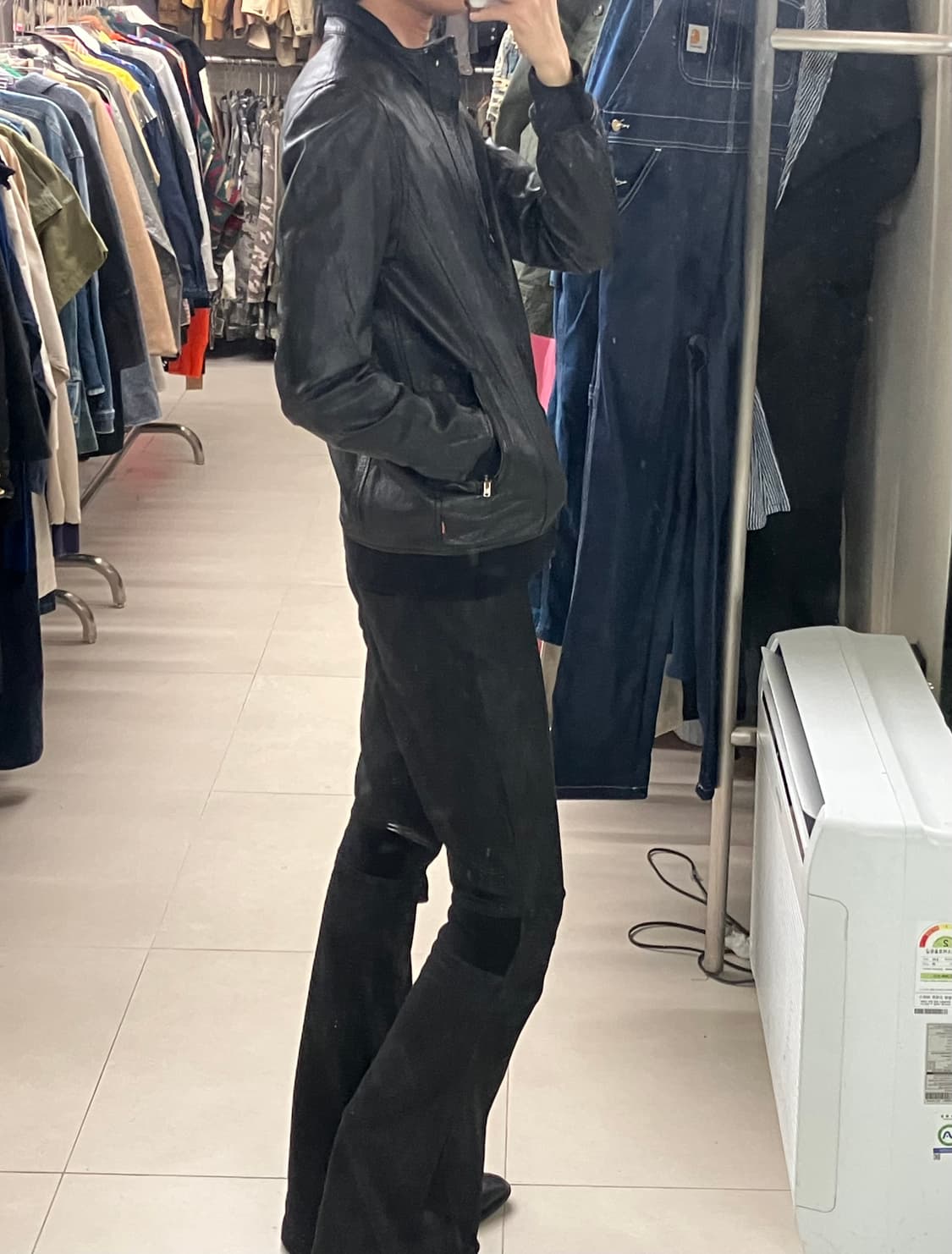 VTG 빈티지 레더 블루종 L 상품이미지7