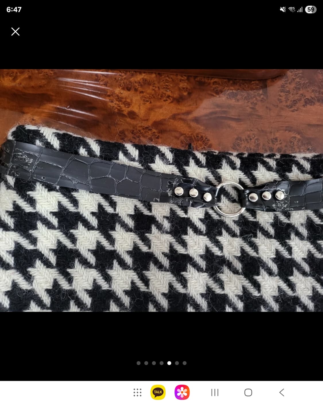 프랑스 모르간 하운드투스 체크 스컷  상품이미지5