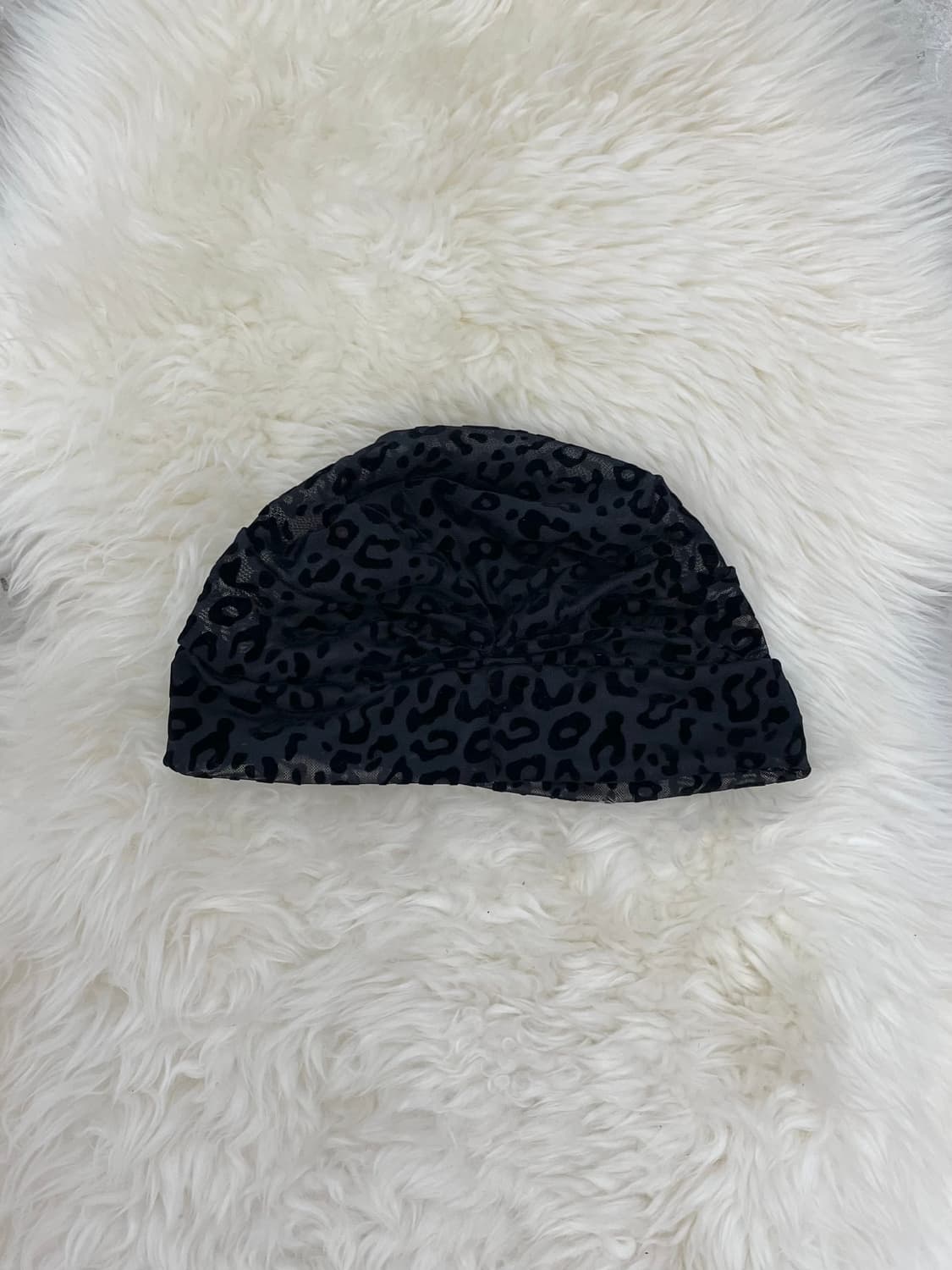 갸루 레오파드 셔링 비니 상품이미지3