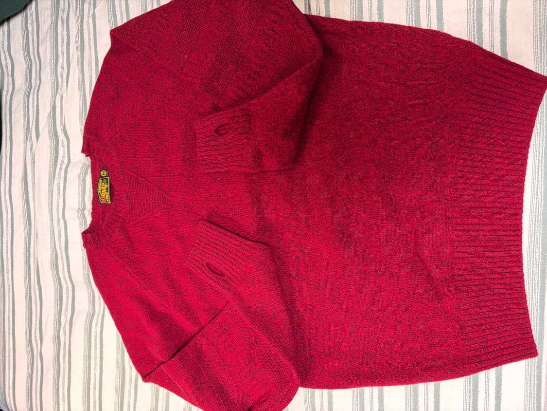 오가프 핑거홀 버건디 니트 상품이미지2