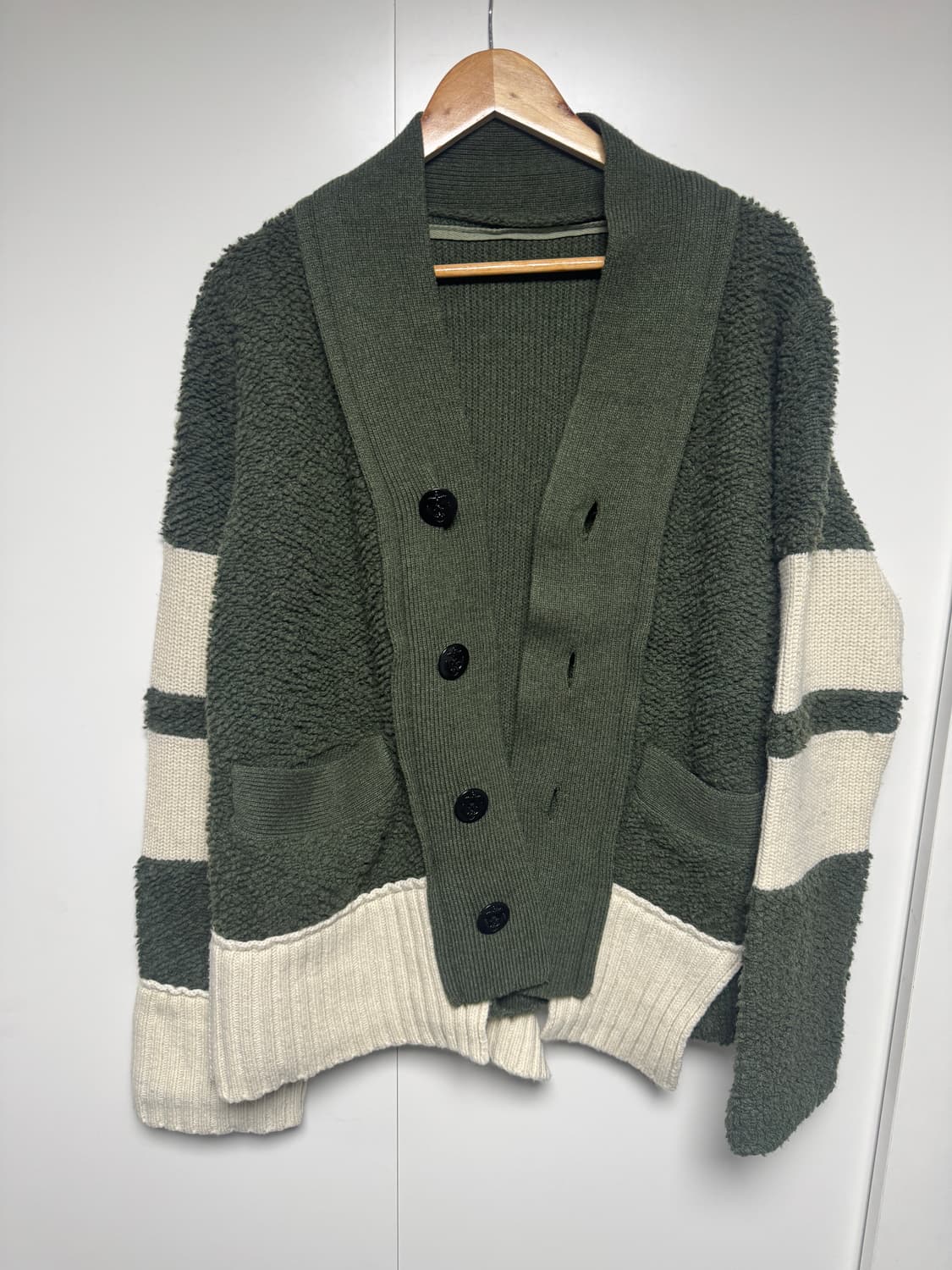 SACAI 사카이 20aw 믹스 울 패턴 가디건 상품이미지4