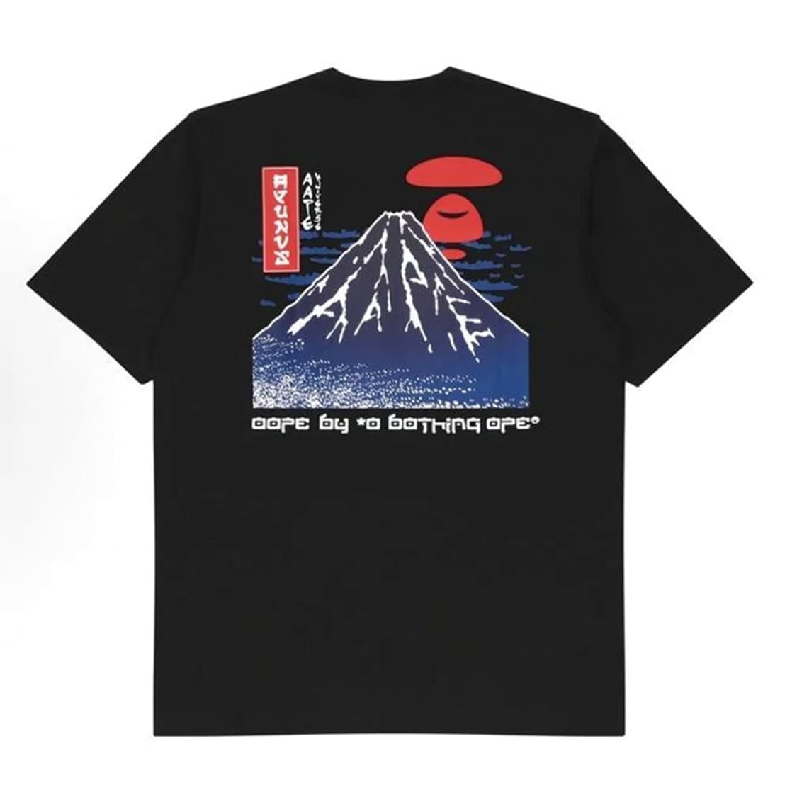 에이프 AAPE 마운틴 THEME 블랙 티셔츠 상품이미지2