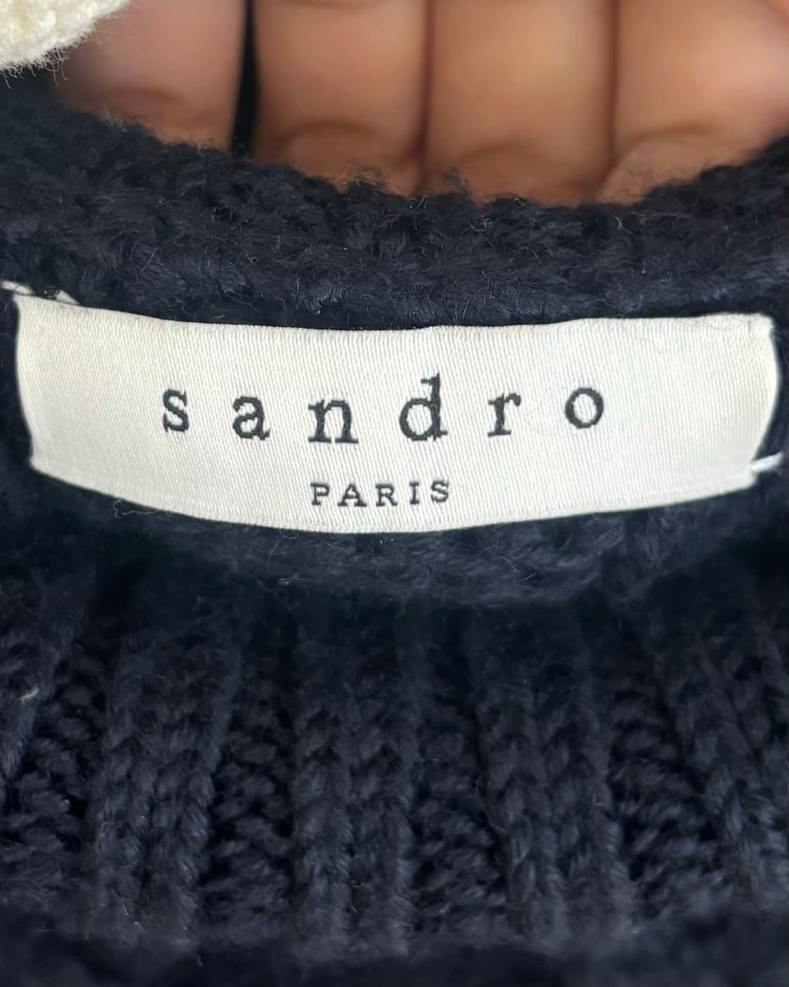 산드로 케이블 네이비 터틀넥 니트 상품이미지7