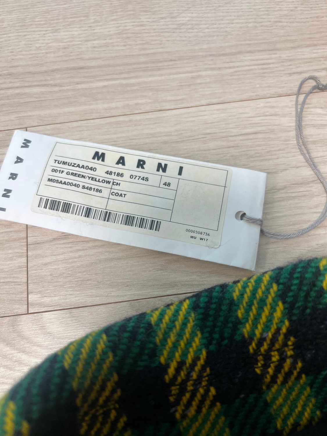 마르니 / 멀티체크 루즈핏 더블 코트 / 48 상품이미지6