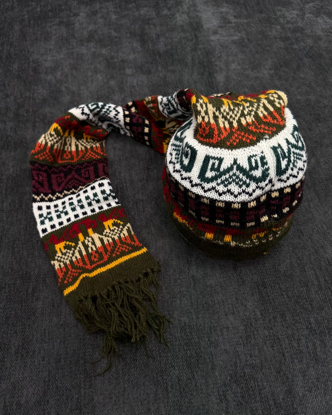 빈티지 에스닉 후드 스카프 상품이미지1