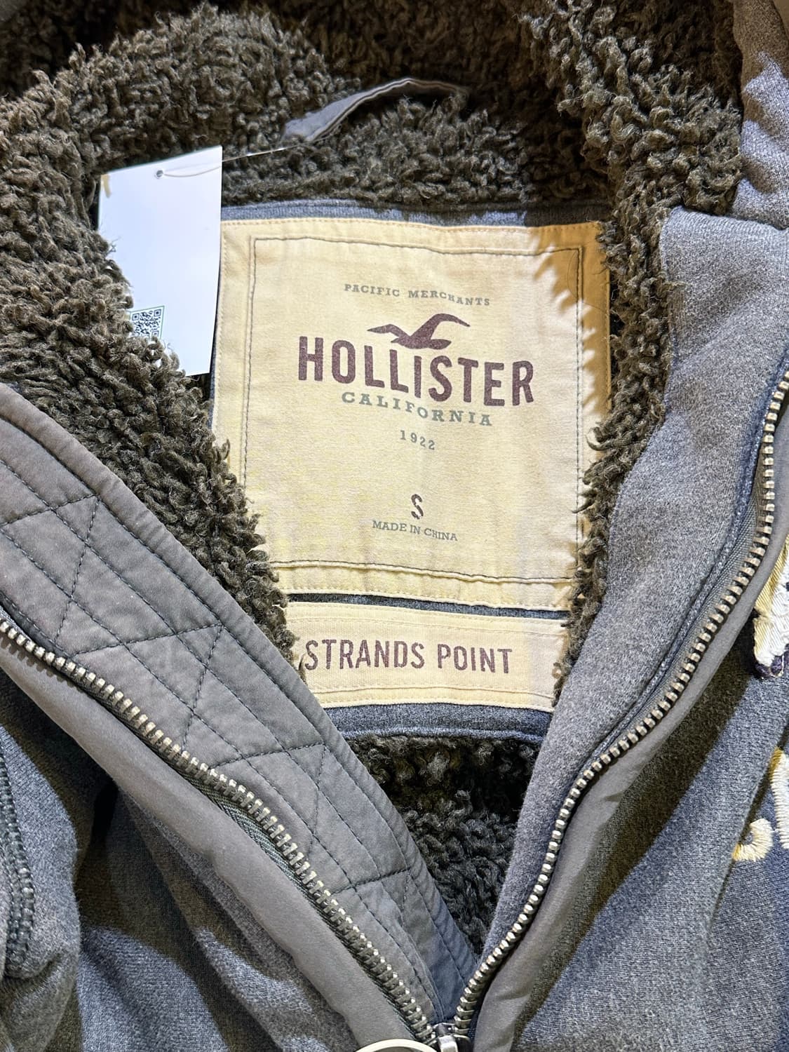 HOLLISTER 홀리스터 그레이 양털후드집업💯 상품이미지5
