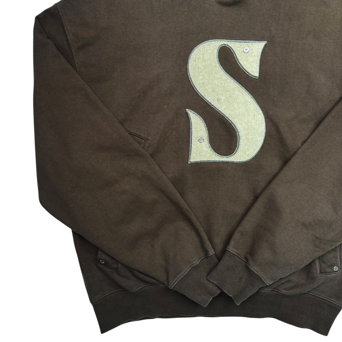 세터 리벳 아플리케 포켓 브라운 후드티 M 상품이미지3