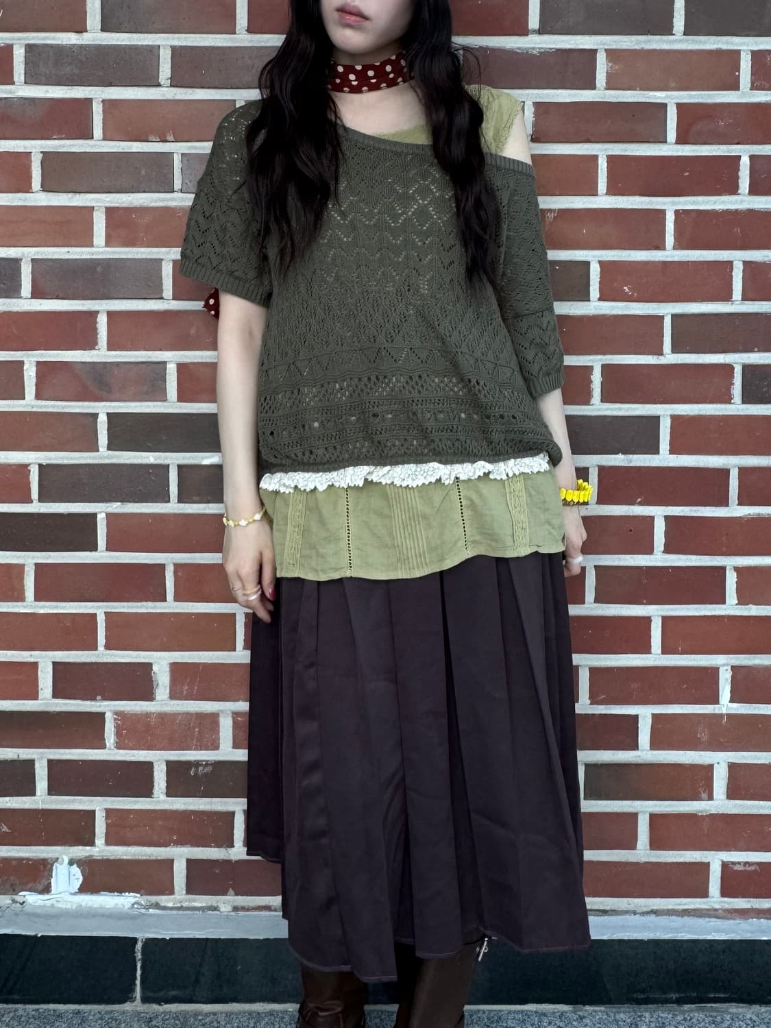 녹차 모리걸 빈티지 코디세트 4pcs 상품이미지8