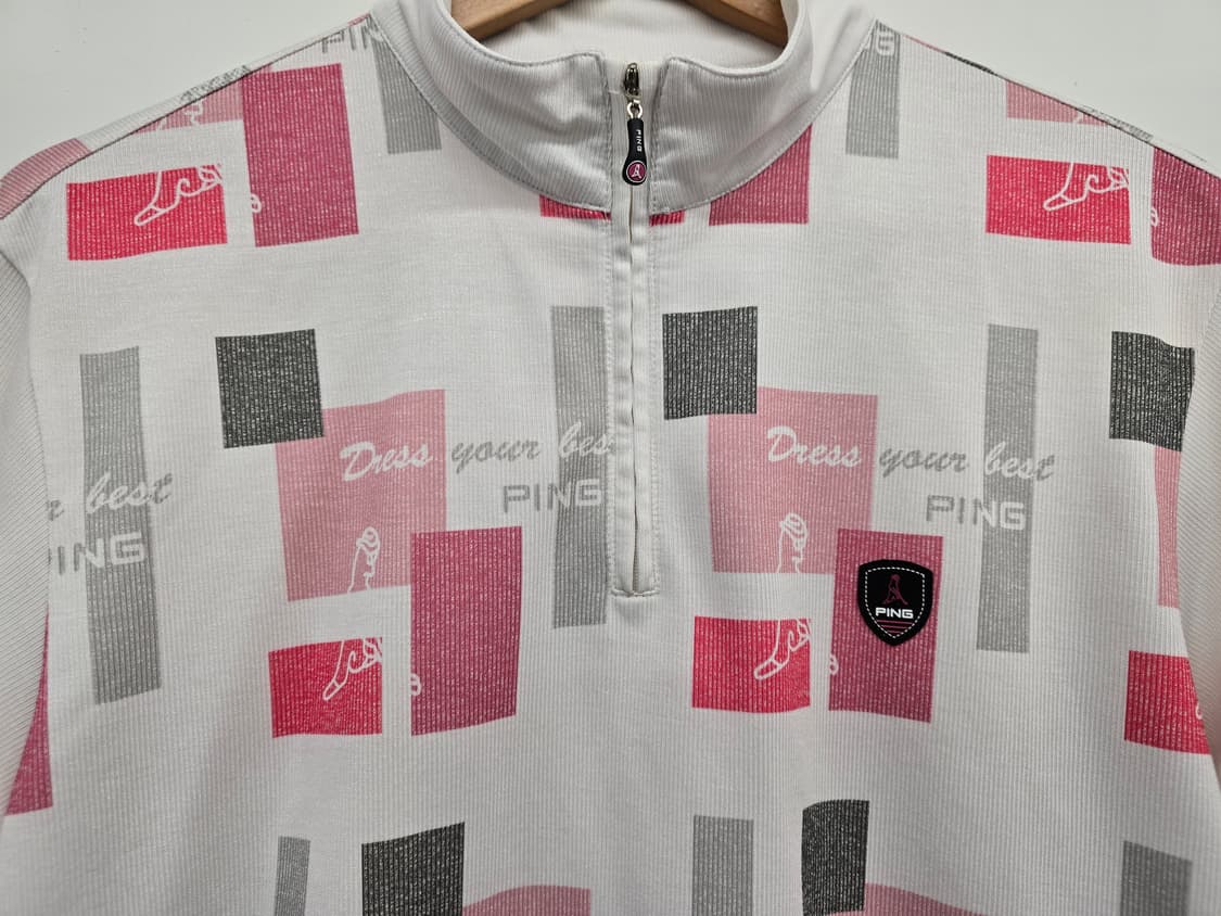 PING 핑 남성 골프웨어 반집업반팔.  
싸이즈 100 상품이미지3