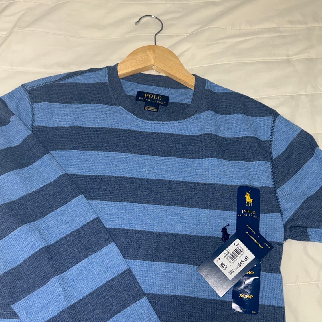 폴로 랄프로렌 와플 티셔츠 블루 S 상품이미지1