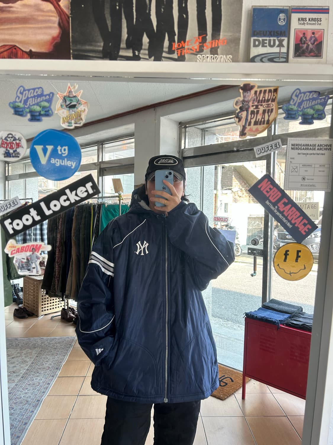 90‘s 아디다스x뉴욕양키스 자켓XXL 상품이미지6