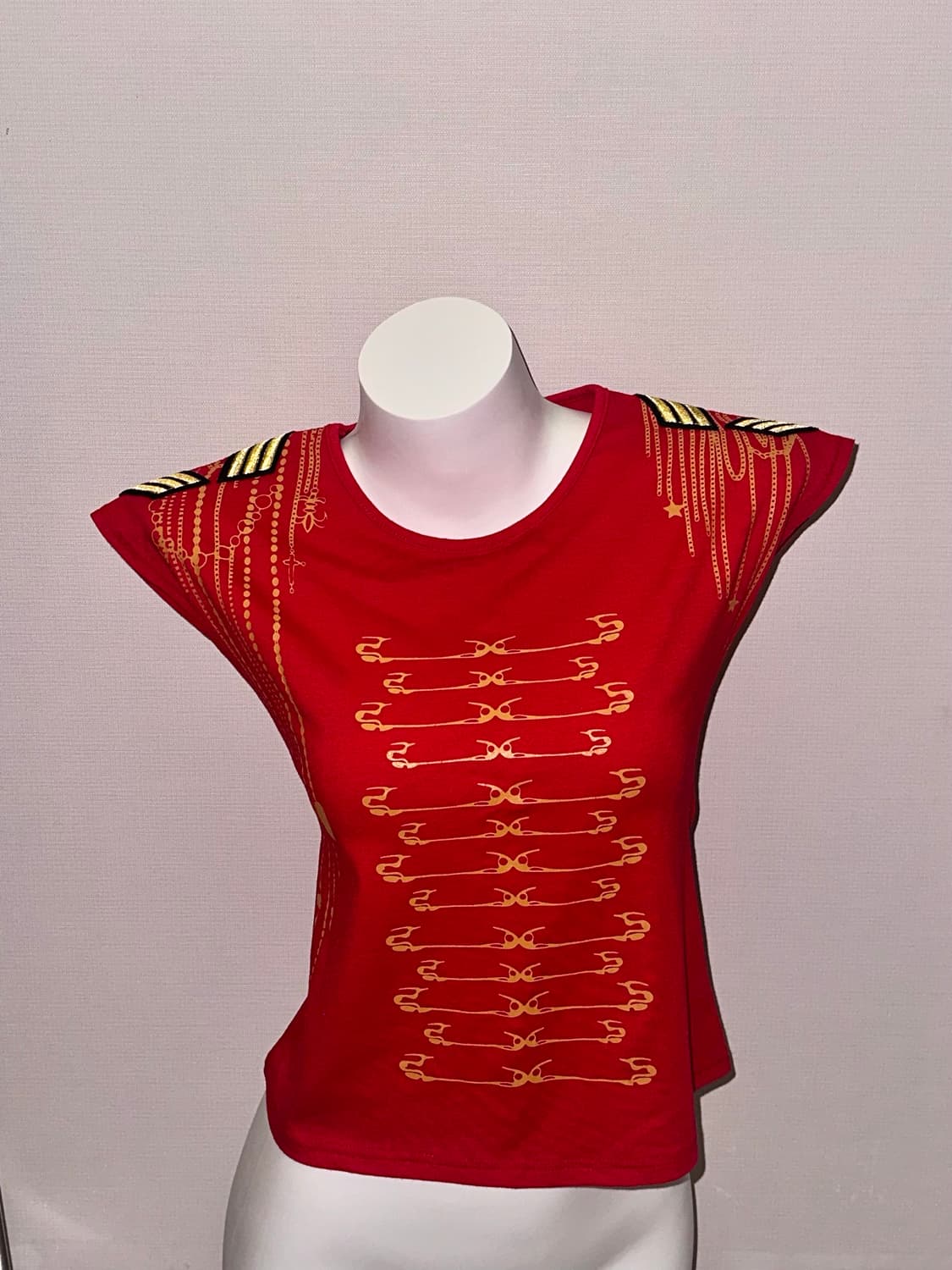 클립 프린팅 펑크 빈티지 캡소매 티 상품이미지1