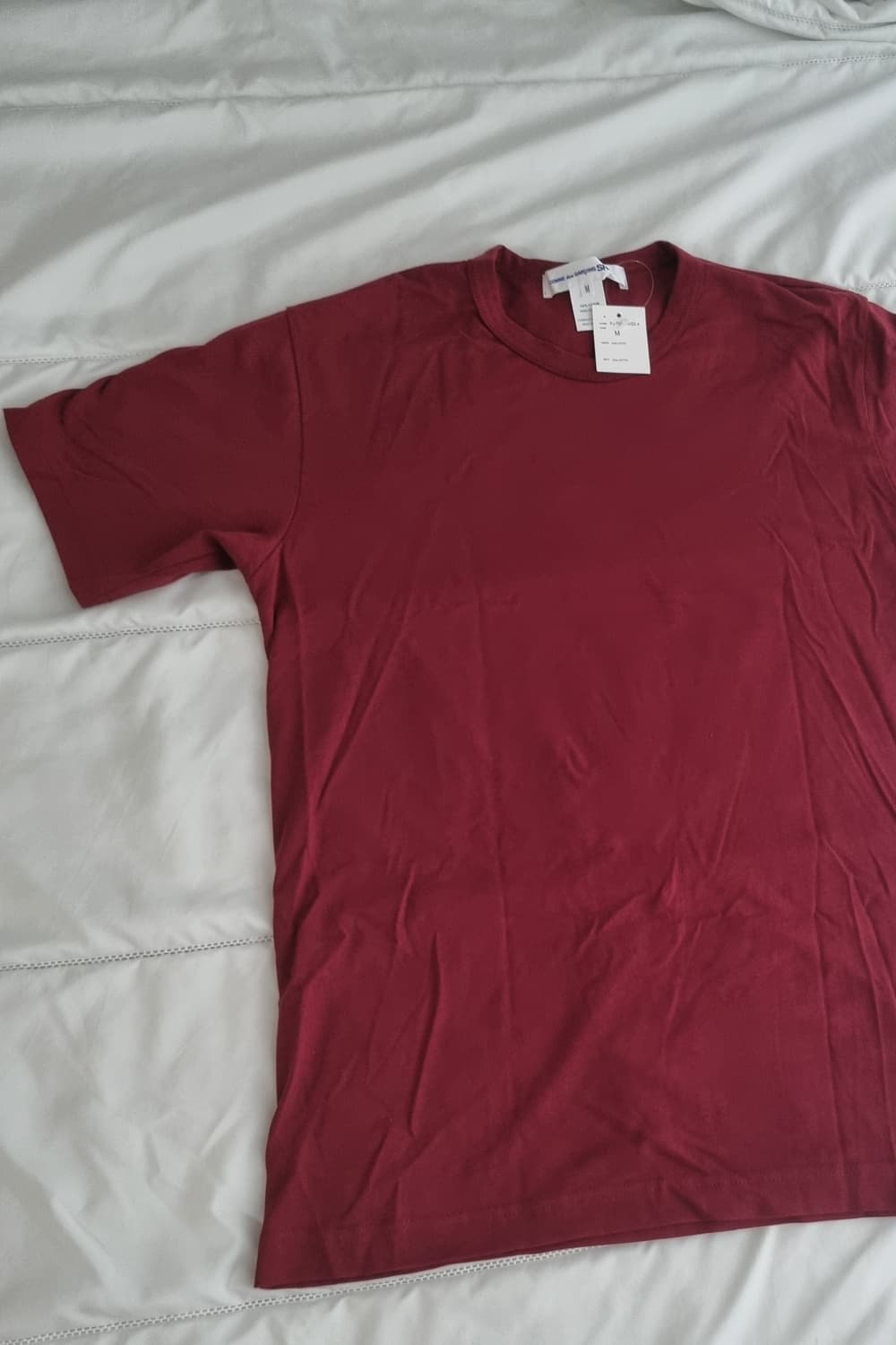 꼼데가르송shirt tshirt burgandy M 상품이미지1