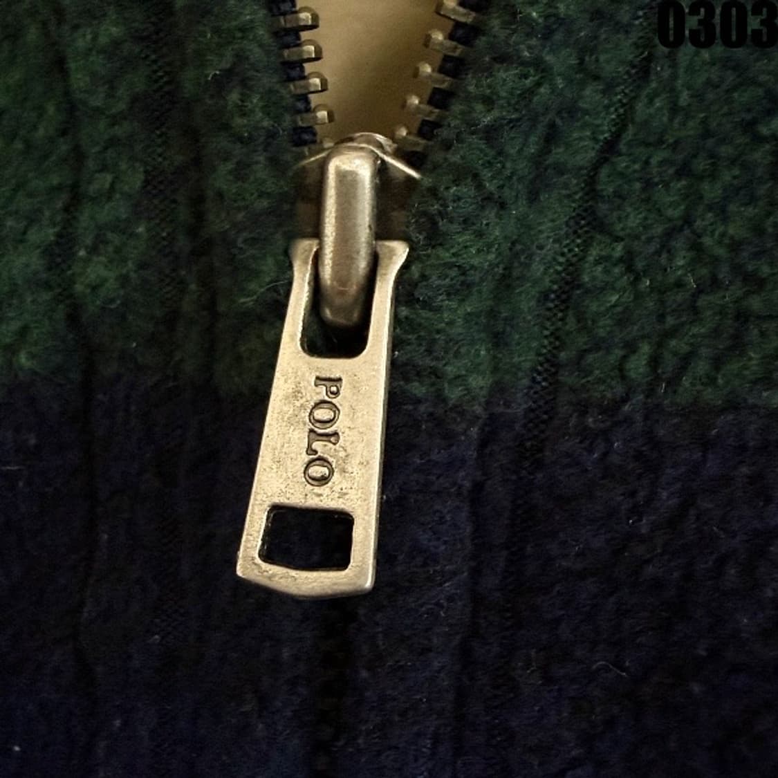 폴로 골프 체크 집업 자켓 S 실측 L 0303  상품이미지5