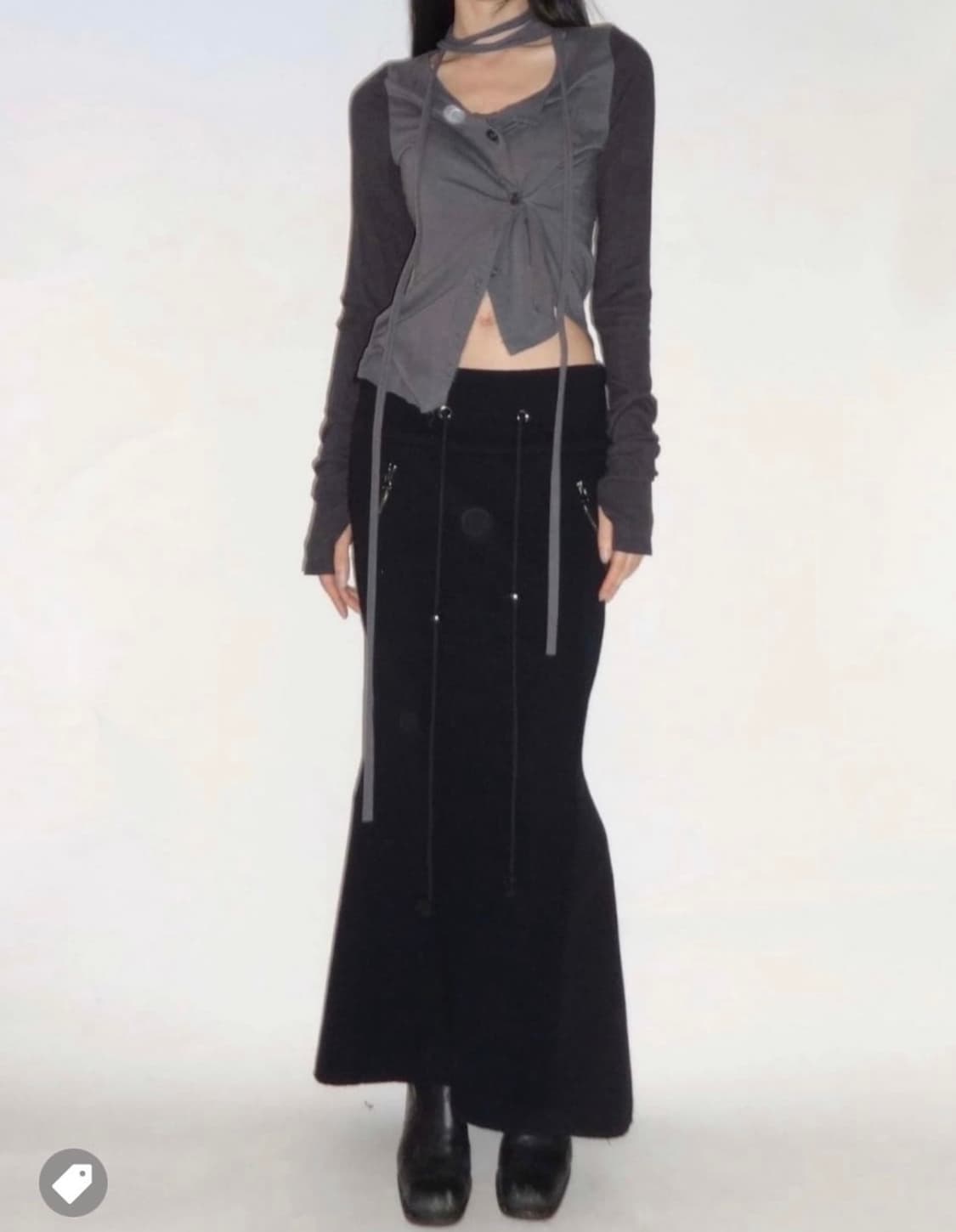 본네 울스커트 블랙 상품이미지1