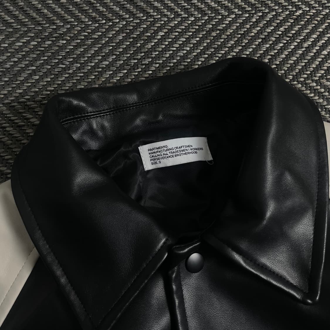 파르티멘토 버핑레더 배색 봄버 자켓 y 3506 상품이미지5