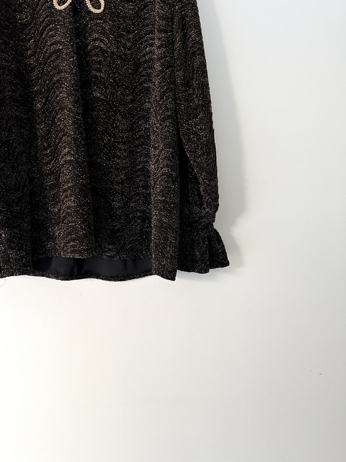 Gold glittery flar blouse & ops 상품이미지3