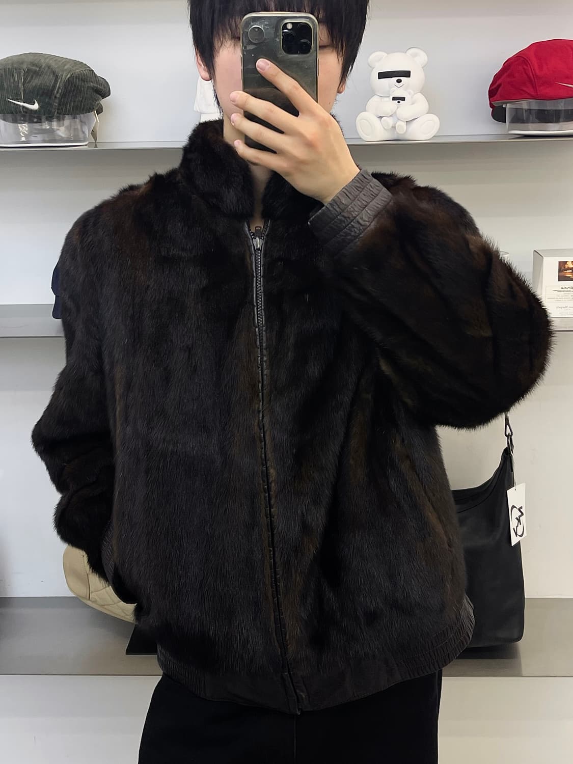 빈티지 리버시블 밍크 퍼 레더 자켓 상품이미지2