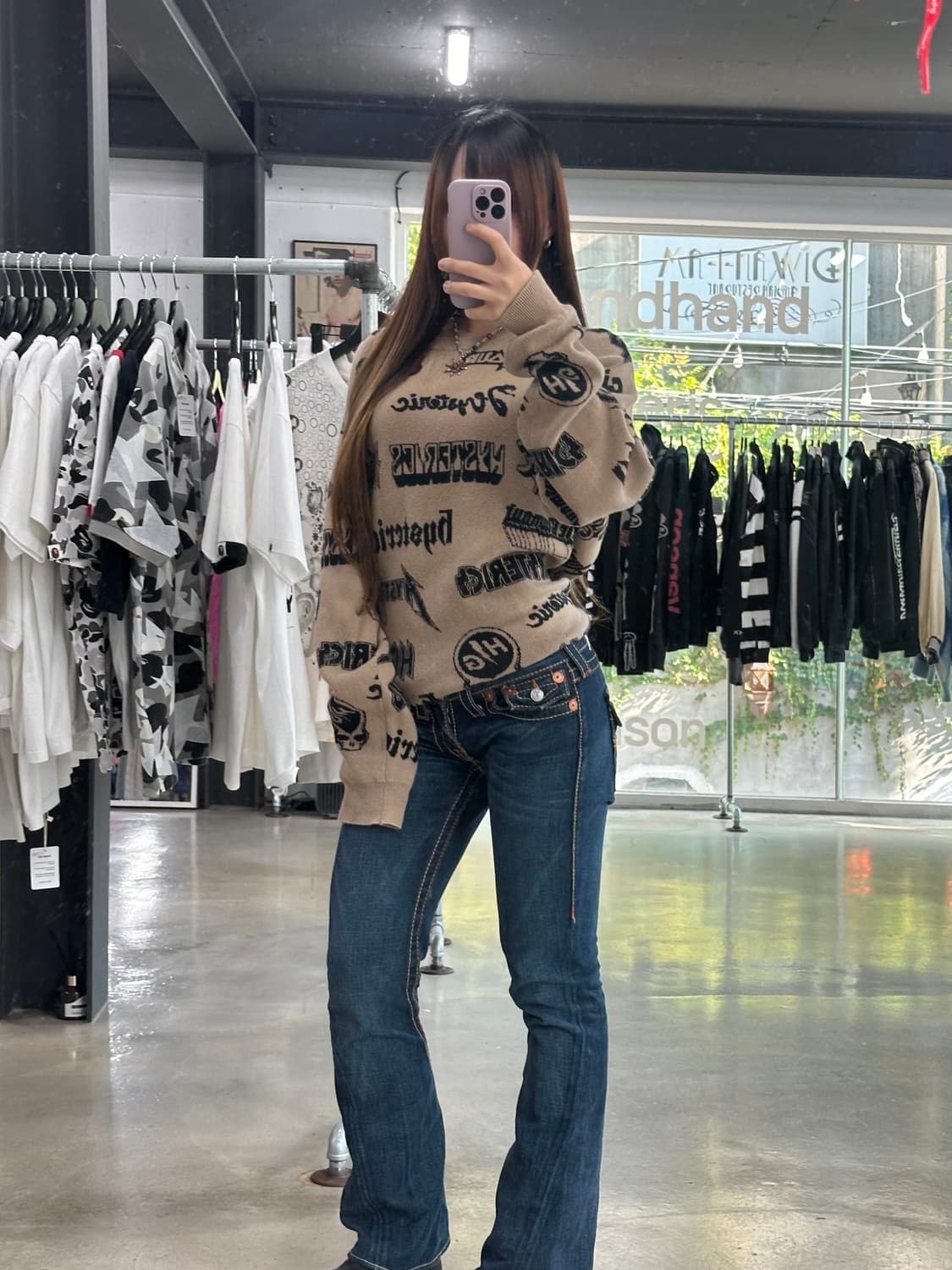 히스테릭글래머 로고긴팔니트 상품이미지2