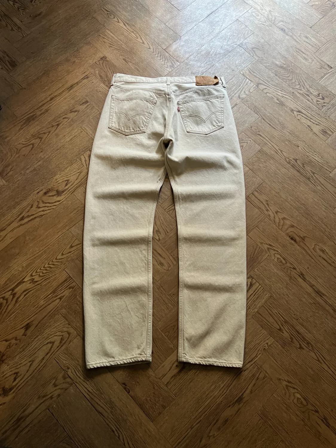 [38]90's 리바이스 501 USA Made 에크루 데님팬츠 S14 상품이미지1