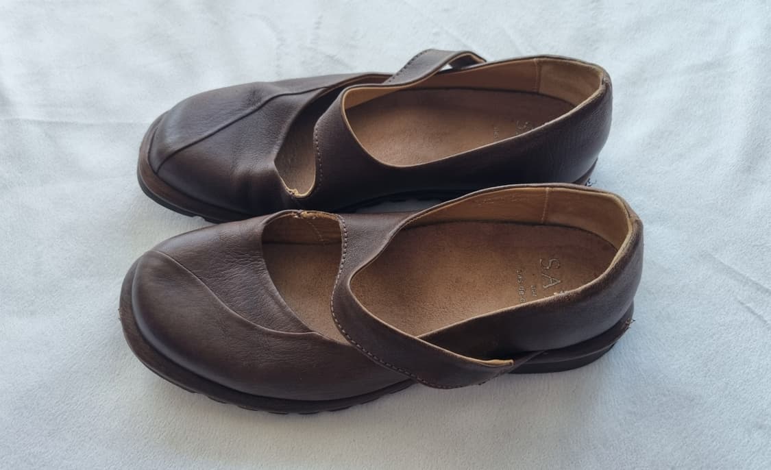 빈티지 모리걸 하구미 브라운 구두 상품이미지1