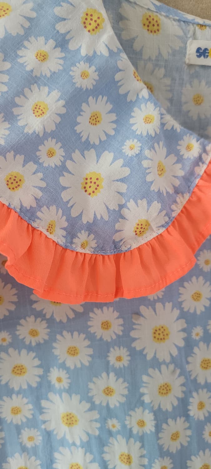 🌈키즈140사이즈🌈sfit하늘색 꽃무늬 원피스(여름용) 상품이미지3
