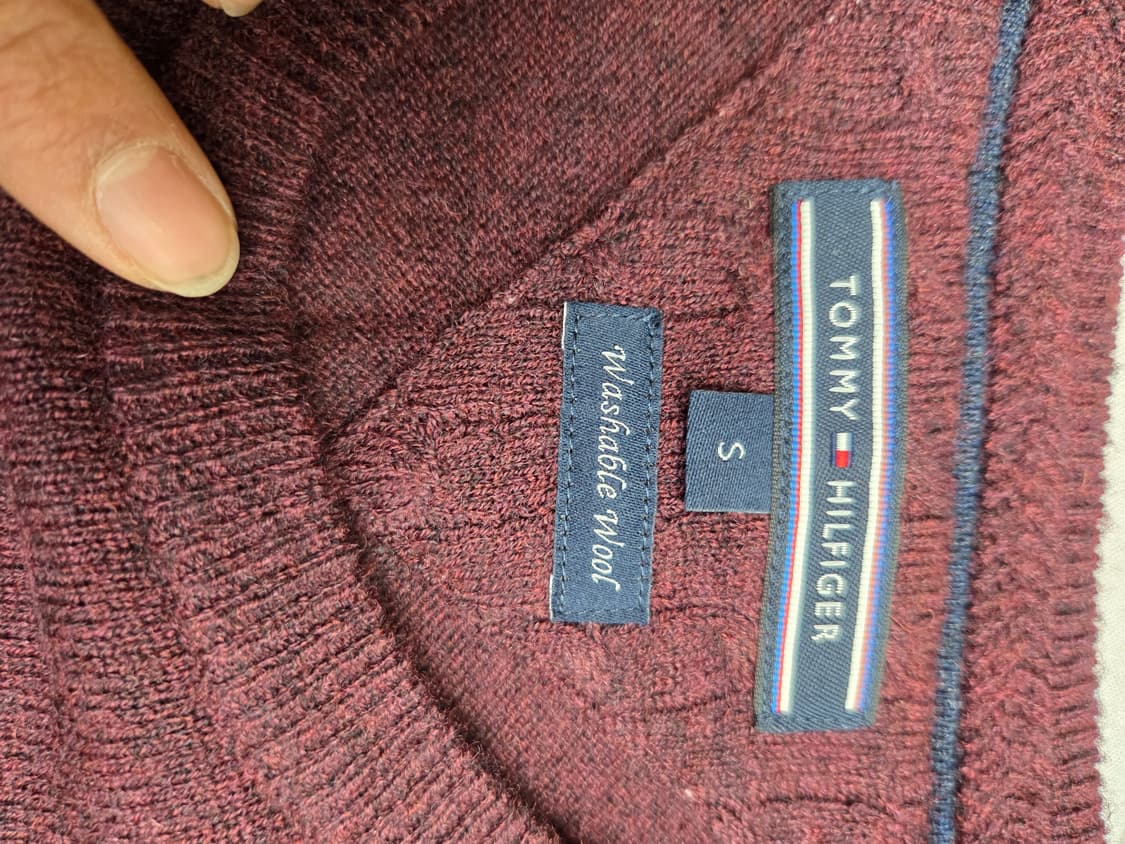 타미힐피거 남성 니트 버건디 상품이미지3