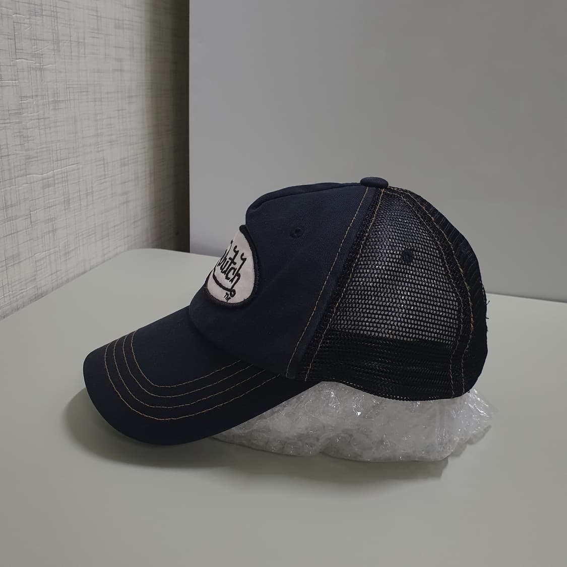 Von Dutch 본더치 스티치 빅로고 메쉬 볼캡 블랙 희귀 Y2K 상품이미지3