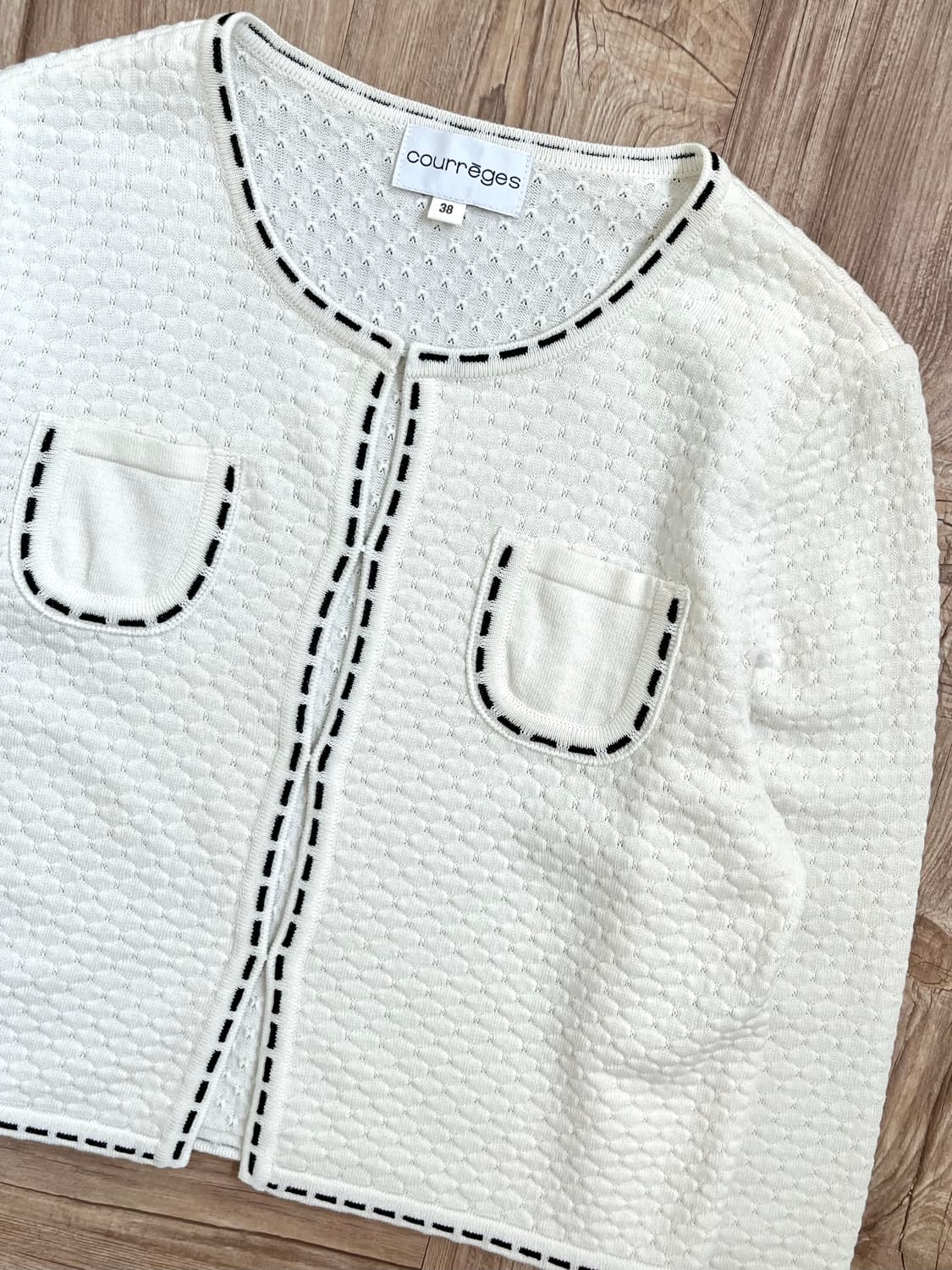 courreges 트위드 클립 가디건 상품이미지2