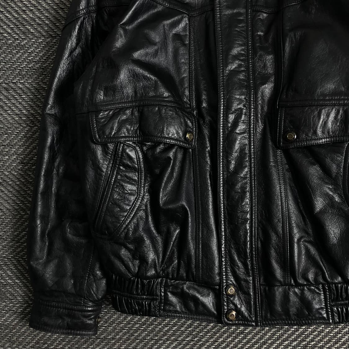 NOBLE MAN 빈티지 양가죽 레더 봄버 자켓y 2976 상품이미지4