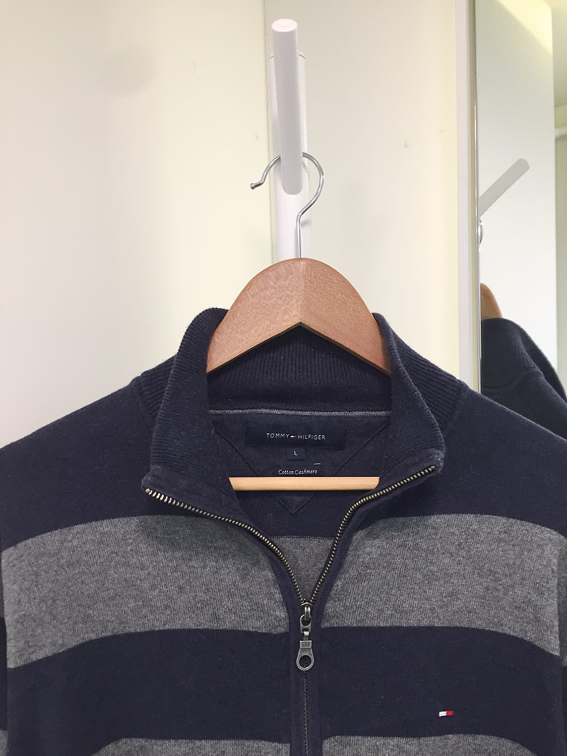 Women TommyHilfiger Knit Hood Zip-up 100 상품이미지5