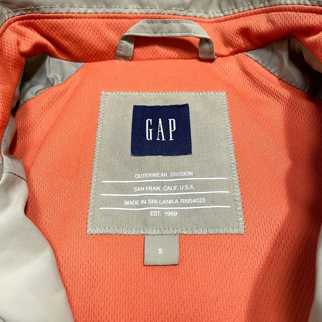 갭 GAP 베이지 블루종 자켓 바람막이 점퍼 남성S 상품이미지5