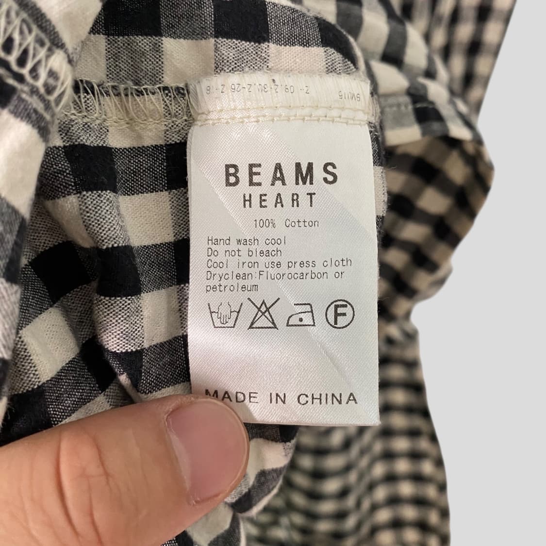 (여성OS)Beams heart 빔즈 깅엄체크 롱 셔츠 원피스 상품이미지6