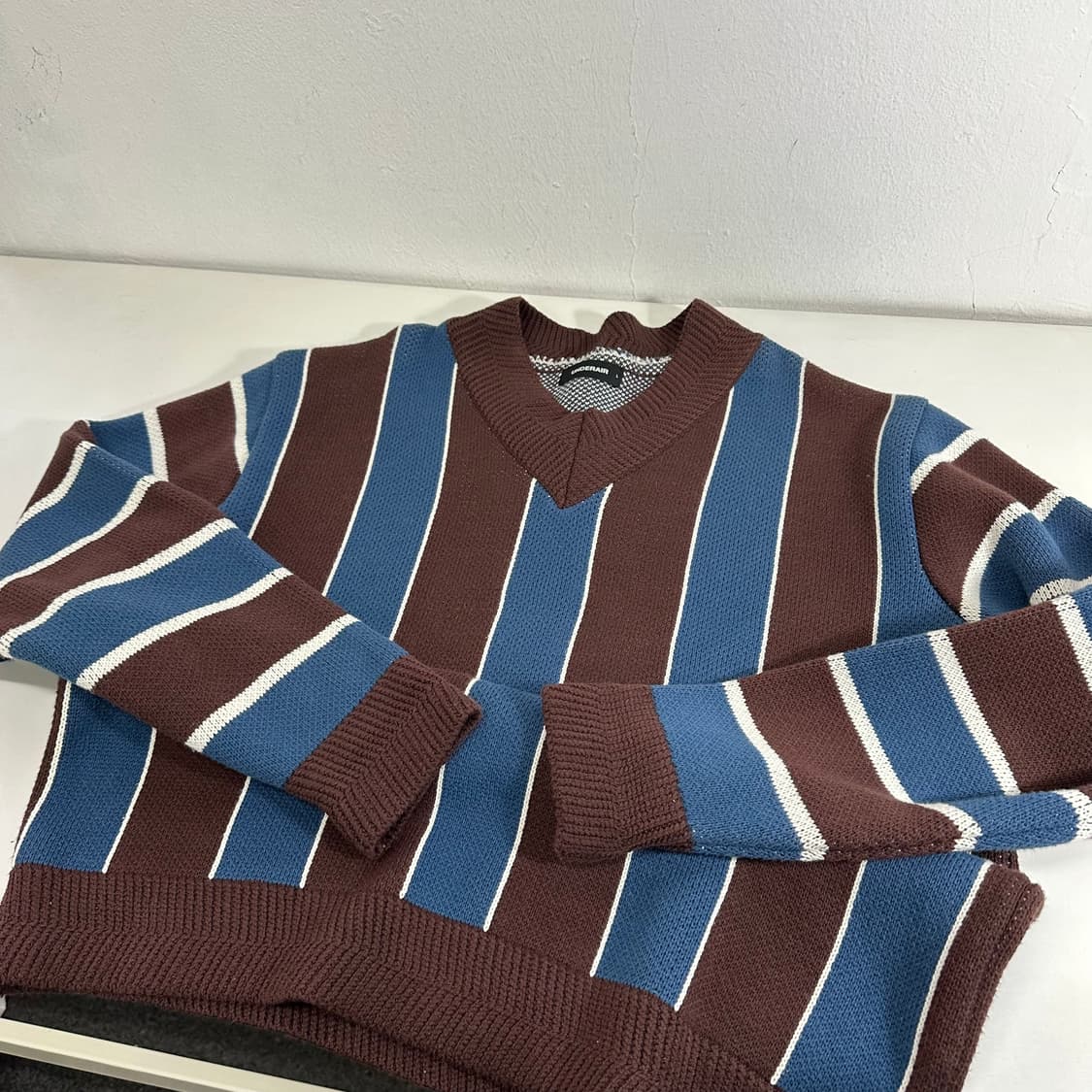 L 언더에어 루즈오버핏 헤비면니트 브이넥니트 상품이미지1