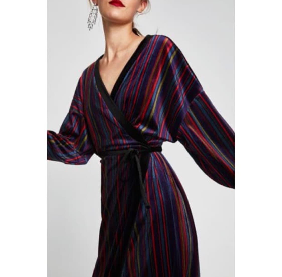 자라 벨벳 랩 드레스 랩 원피스 상품이미지4