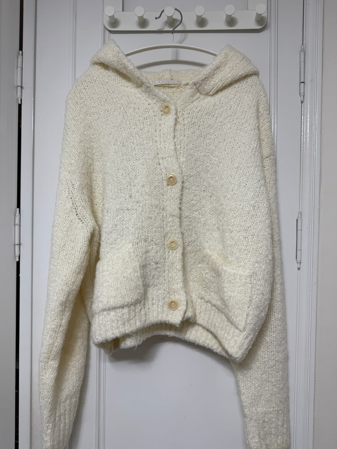 레이지샵 로티 니트 후드 아이보리 상품이미지2