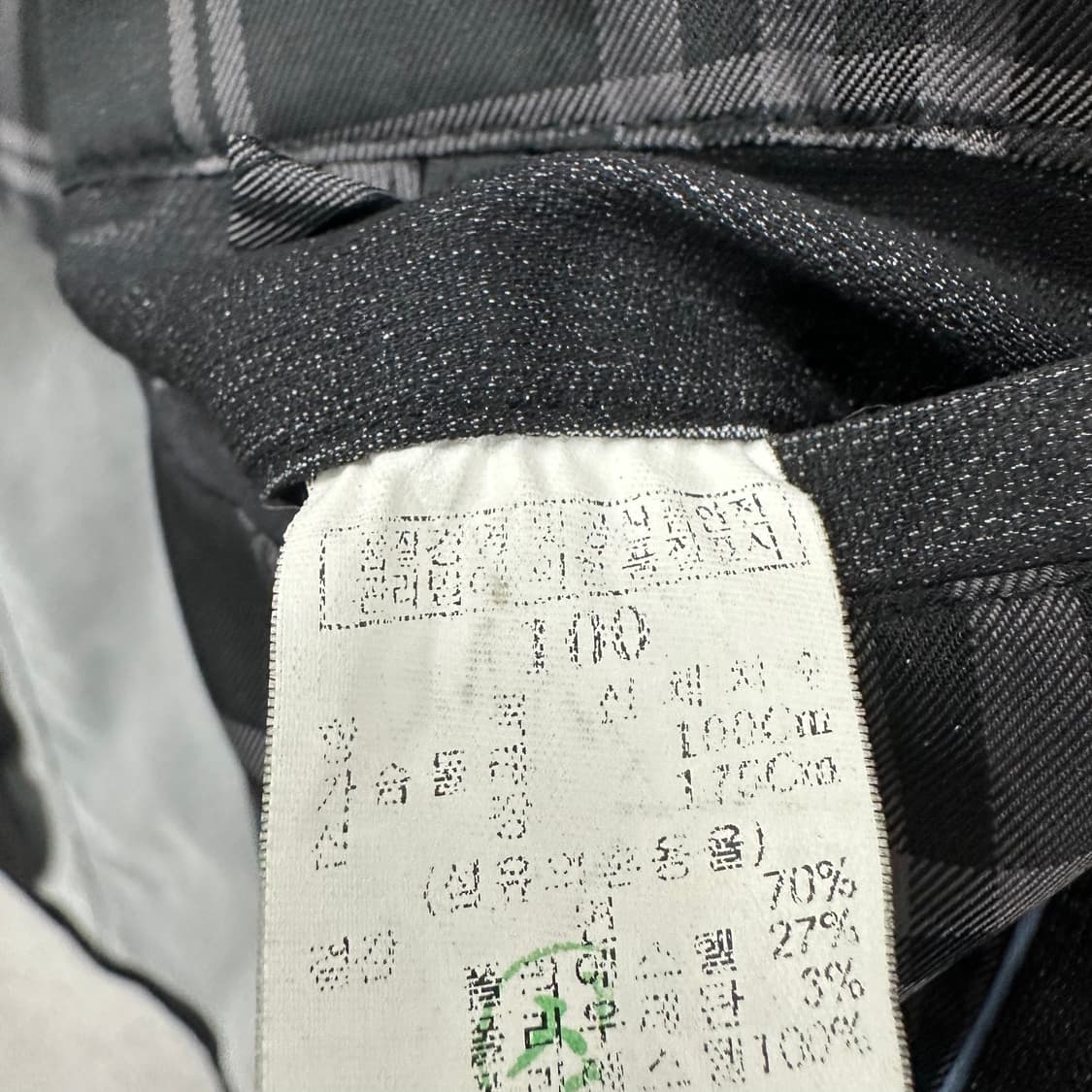 100 빈폴 데님 텍스처 남자 3버튼 블레이져 자켓 상품이미지5