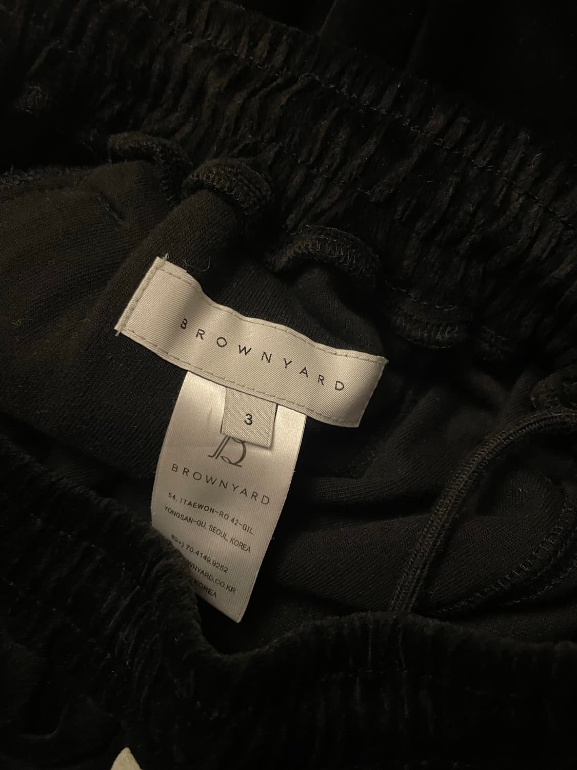 [3] 브라운야드 벨루어트랙 팬츠 블랙 상품이미지3