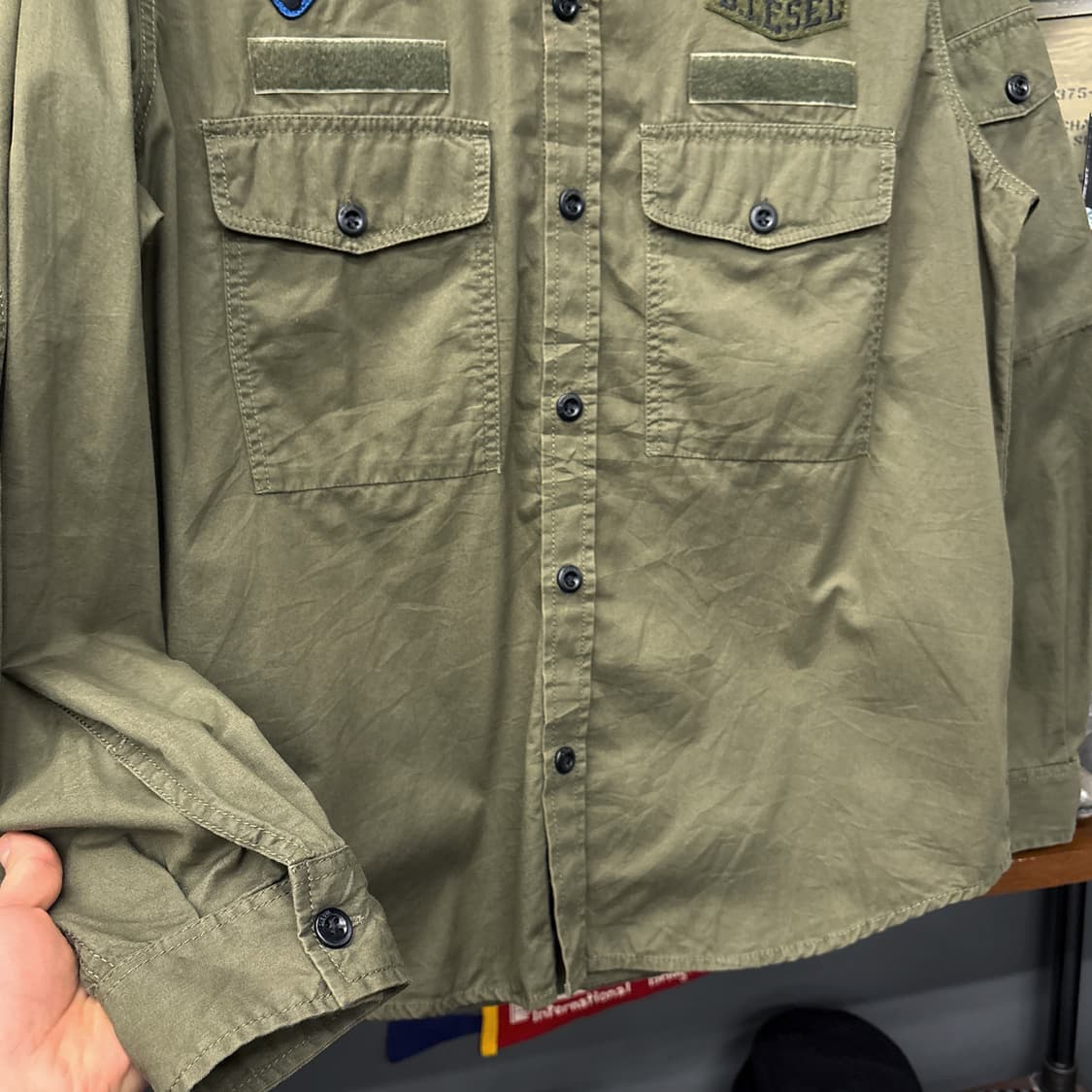 디젤 밀리터리 모티브 슈페리어 프로텍션 정글 퍼티그 셔츠 N1087 상품이미지4