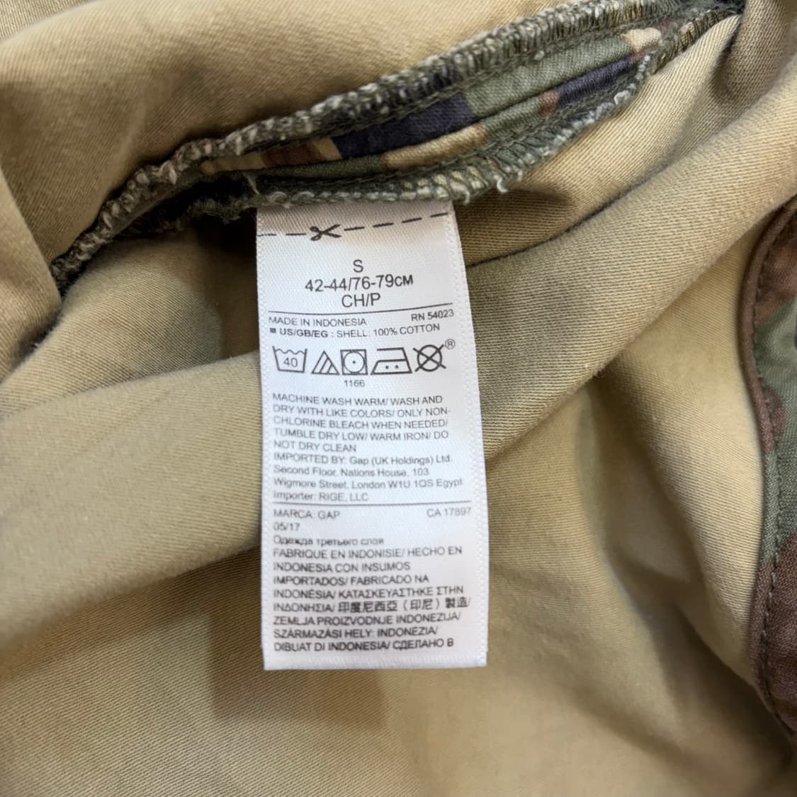 GAP 갭 카모 밀리터리 셔츠(S) 상품이미지7